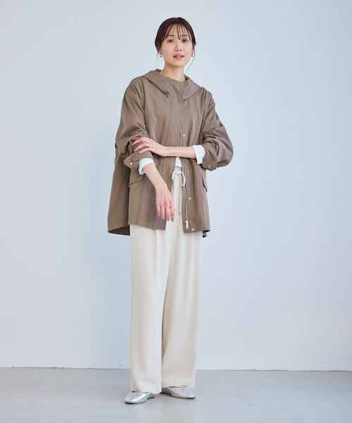 ROPE' PICNIC（ロペピクニック）の「ミドル丈マウンテンパーカー スプリングコート/花粉ガード・撥水（マウンテンパーカー・レディース・チャコール/ライトグレー/ダークブラウン/ネイビー・F）」の21枚目の写真