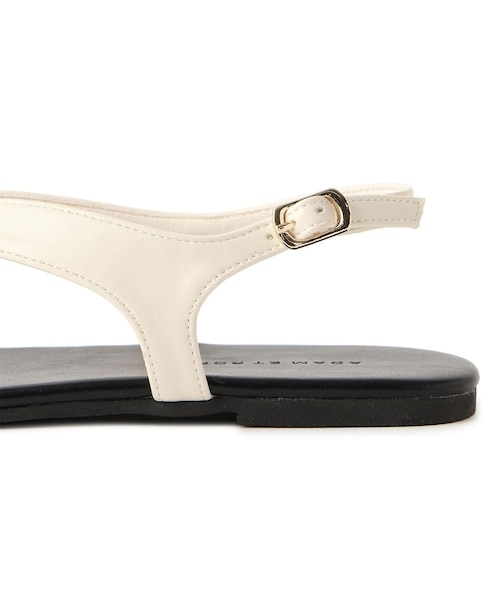 ADAM ET ROPE'（アダムエロペ）の「メタルモチーフサンダル（サンダル・レディース・ブラック/オフホワイト・23.0/23.5/24.0/24.5）」の19枚目の写真