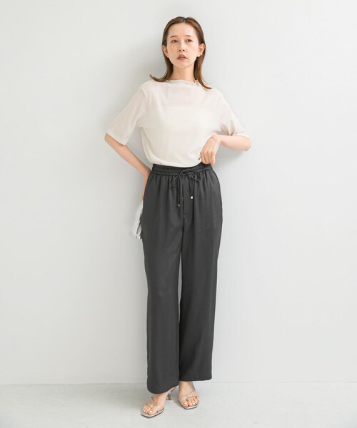 URBAN RESEARCH ROSSO（アーバンリサーチロッソ）の「ラメシアーカットソー（Tシャツ/カットソー・レディース・OFF/MAUVE/BLACK・FREE）」の5枚目の写真
