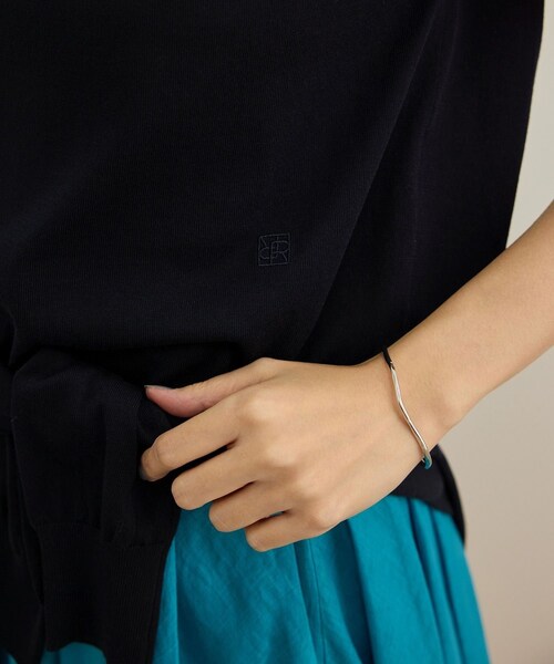 ROPE'(ロペ)の「【洗える】オーガニックコットンハイゲージフレンチスリーブニット(ニット/セーター・レディース・ホワイト/ネイビー/ターコイズ・F)」の11枚目の写真