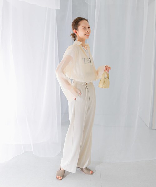 URBAN RESEARCH ROSSO（アーバンリサーチロッソ）の「ヘリンボーンラップストレートパンツ（その他パンツ・レディース・IVORY/CHARCOAL・36/38）」の9枚目の写真