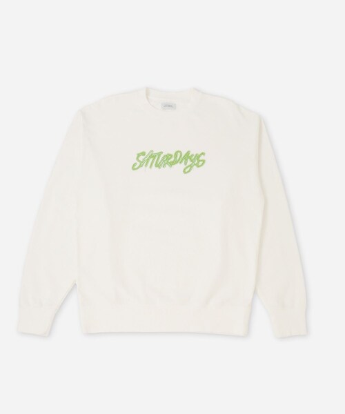 Saturdays NYC(サタデーズ ニューヨークシティ )の「Neon Saturdays Sweatshirt(スウェット・レディース・ホワイト/ネイビー・L/M/S/XL/XS)」の8枚目の写真