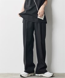 CHIC STYLE | 大きいサイズタックワイドパンツシックスタイル(スラックス)