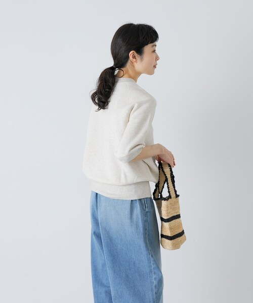 かぐれ（カグレ）の「コットンリヨセル半袖スウェット（スウェット・レディース・LIGHT GRAY/OATMEAL/NAVY・Free）」の15枚目の写真