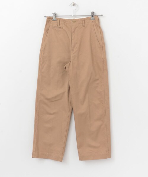 URBAN RESEARCH DOORS(アーバンリサーチドアーズ)の「FORK&SPOON チノワイドトラウザー∴(チノパンツ・レディース・BEIGE/NAVY・1/2)」の11枚目の写真