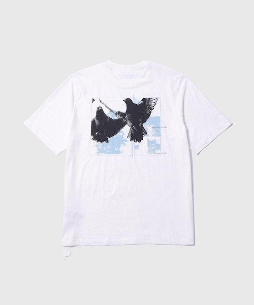 ADAM ET ROPE'(アダムエロペ)の「【OAMC PEACEMAKER/オーエーエムシー ピースメーカー】Regular Tee Birds Print(Tシャツ/カットソー・メンズ・チャコール・L)」の2枚目の写真