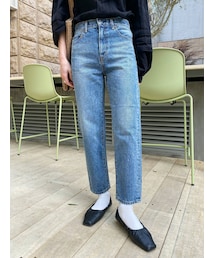 Ungrid | ハイウエストスリムテーパードデニム(デニムパンツ)