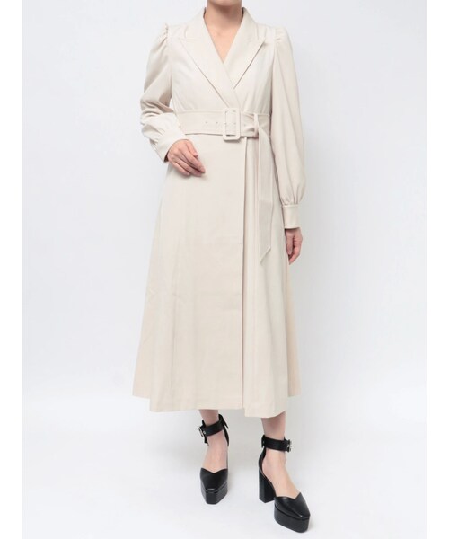 EATME（イートミー）の「ボリュームスリーブトレンチコート（トレンチコート・レディース・アイボリー/ブラック/ピンク/ブラウン/ラベンダー・F）」の3枚目の写真