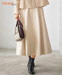 nissen | フェイクレザーフレアスカート【OtonaSMILE】(スカート)