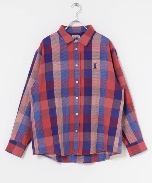 ITEMS URBANRESEARCH（アイテムズ アーバンリサーチ）の「TeddyBearワンポイントチェックネルシャツ（シャツ/ブラウス・メンズ・BEG/RED・M/L）」の22枚目の写真