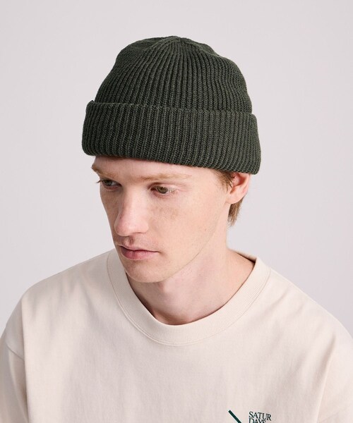 Saturdays NYC(サタデーズ ニューヨークシティ )の「SNYC Solid Beanie(ニットキャップ/ビーニー・レディース・ブラック/オリーブ/イエロー・F)」の12枚目の写真