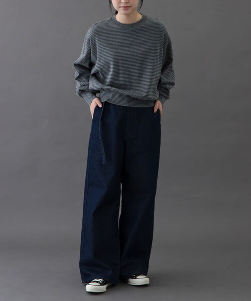 URBAN RESEARCH DOORS(アーバンリサーチドアーズ)の「FORK&SPOON ボーダークルーネックニット(ニット/セーター・レディース・IVOxNVY/GRYxNVY/BRNxBLU・1)」の18枚目の写真