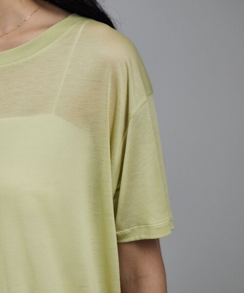 ADAM ET ROPE'（アダムエロペ）の「【Baserange（ベースレンジ）】LOOSE TEE SHIRT（Tシャツ/カットソー・レディース・グリーン系・S）」の15枚目の写真