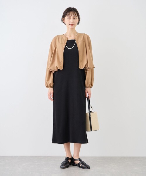 ROPE' PICNIC(ロペピクニック)の「バルーンシャツブルゾン(ブルゾン・レディース・チャコール/キャメル・F)」の13枚目の写真