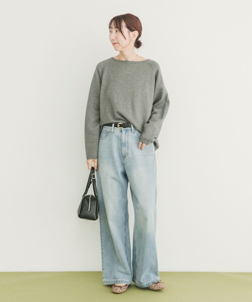 ITEMS URBANRESEARCH（アイテムズ アーバンリサーチ）の「『洗濯可』クルーネックラグランニット（ニット/セーター・レディース・GRY/L.PNK/NVY/BEG/RED・Free）」の10枚目の写真