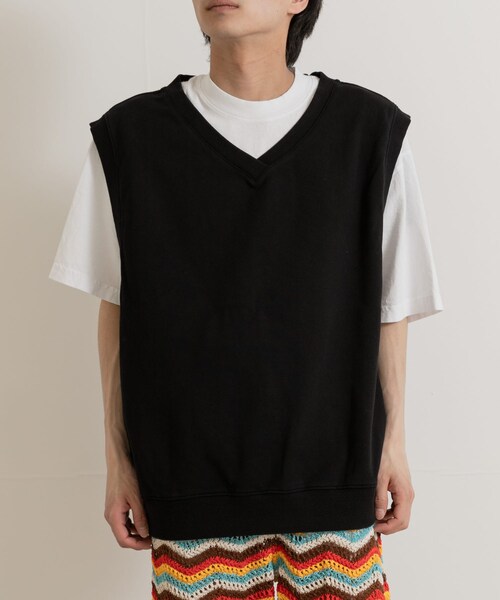 THE GOODLAND MARKET（ザグッドランドマーケット）の「TONY　MM SWEAT VEST（ベスト・メンズ・BLK/杢ASH・M/XL）」の3枚目の写真