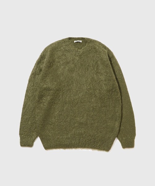 ADAM ET ROPE'(アダムエロペ)の「【AURALEE/オーラリー】BRUSHED SUPER KID MOHAIR KNIT P/O(ニット/セーター・メンズ・ブラック/グリーン/カーキ・3/4)」の9枚目の写真