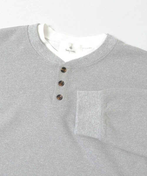 URBAN RESEARCH Sonny Label（アーバンリサーチサニーレーベル）の「ワッフルレイヤードロングスリーブTEE（Tシャツ/カットソー・メンズ・ブラック/グレー/ブルーグレー・M/L）」の9枚目の写真