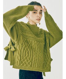 EVRIS | ケーブルベストレイヤードニットトップス(ニット/セーター)