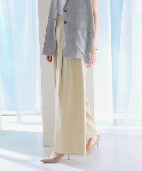 URBAN RESEARCH ROSSO（アーバンリサーチロッソ）の「ハイウエストワイドパンツ（その他パンツ・レディース・lightbeige/blue・36/38）」の5枚目の写真