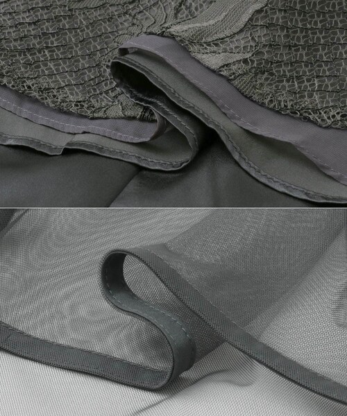 URBAN RESEARCH ROSSO（アーバンリサーチロッソ）の「チュールブラウス付き配色レースドレス（ワンピース・レディース・beige/purple/charcoal・FREE）」の12枚目の写真