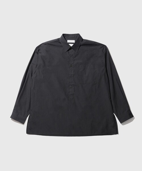 ADAM ET ROPE'（アダムエロペ）の「シーアイランドコットンプルオーバーシャツ（シャツ/ブラウス・メンズ・ホワイト/ネイビー/ブルー系・L/M）」の3枚目の写真