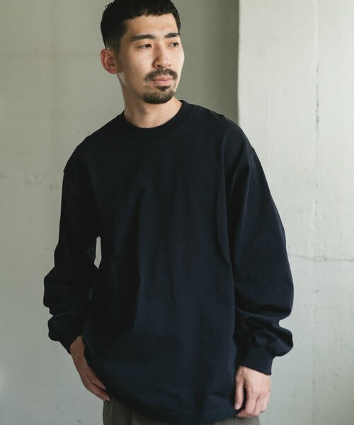 URBAN RESEARCH DOORS(アーバンリサーチドアーズ)の「10.5オンス ヘビーウェイトロングスリーブTシャツ(Tシャツ/カットソー・メンズ・WHITE/ASH GRAY/INK BLACK/PURPLE・M/L)」の21枚目の写真