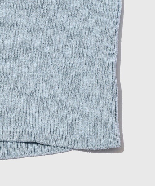 ADAM ET ROPE'(アダムエロペ)の「【BASICKS/ベイシックス】Layered Rib Knit(その他トップス・レディース・ブラック/グレー・XS)」の8枚目の写真
