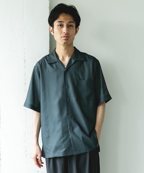 URBAN RESEARCH DOORS(アーバンリサーチドアーズ)の「セオアルファアプリントオープンカラーシャツ(シャツ/ブラウス・メンズ・CHARCOAL/BLUE・M/L)」の5枚目の写真