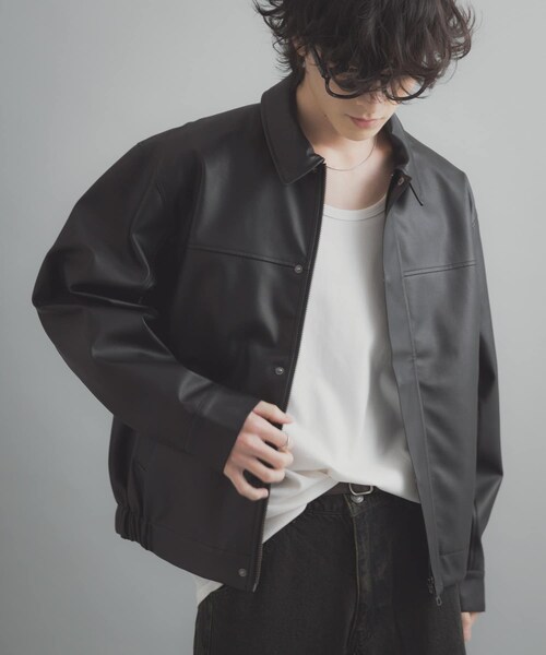 SENSE OF PLACE by URBAN RESEARCH(センスオブプレイスバイアーバンリサーチ)の「FLジップブルゾン(ブルゾン・メンズ・BLACK/GREIGE・M/L)」の7枚目の写真