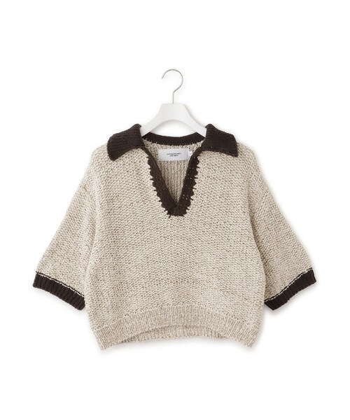 ADAM ET ROPE'（アダムエロペ）の「【JANE SMITH（ジェーンスミス）】3G KNIT POLO（ポロシャツ・レディース・キナリ・36）」の2枚目の写真