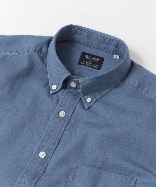 URBAN RESEARCH DOORS（アーバンリサーチドアーズ）の「LIFE STYLE TAILOR　デニムボタンダウンシャツ（シャツ/ブラウス・メンズ・NAVY/BLUE・S/M/L）」の12枚目の写真