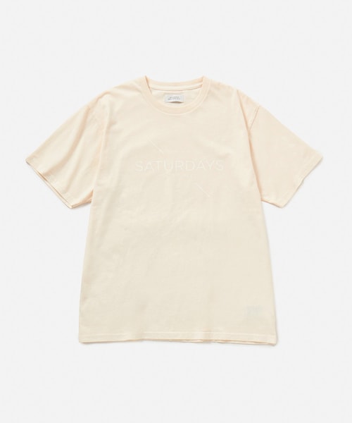 Saturdays NYC(サタデーズ ニューヨークシティ )の「Pigment Dyed Surf SS Tee(Tシャツ/カットソー・メンズ・スミクロ/オフホワイト/オレンジ・L/M/S/XL/XS)」の1枚目の写真