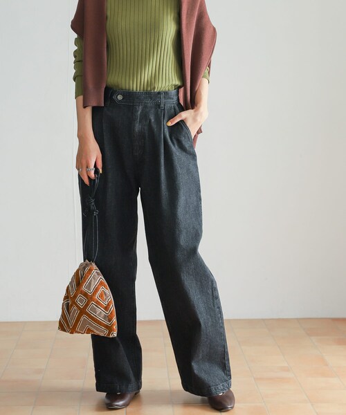 URBAN RESEARCH DOORS（アーバンリサーチドアーズ）の「『セットアップ対応』 フロントタックストレートデニム（デニムパンツ・レディース・BLACK/INDIGO・S/M）」の14枚目の写真