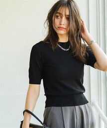 Maison INNESS | ＜2月20日午前11時販売開始＞ハイゲージコンパクト 5分袖リュクスニット(ニット/セーター)