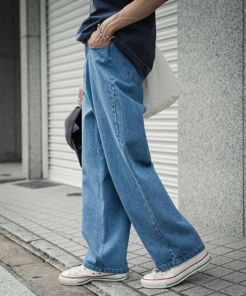 SENSE OF PLACE by URBAN RESEARCH（センスオブプレイスバイアーバンリサーチ）の「ストレートデニムパンツ（デニムパンツ・メンズ・BLACK/L.INDIGO・S/M/L）」の20枚目の写真