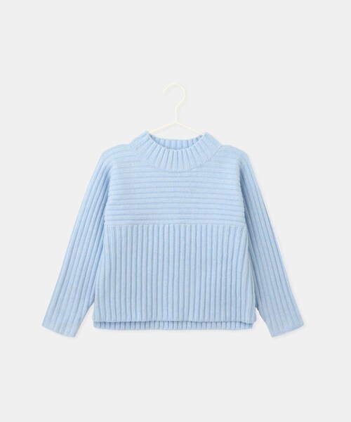 ROPE' PICNIC(ロペピクニック)の「【KIDS/キッズ】もちもちリブ切り替えニットプルオーバー/イージーケア・リンクコーデ(ニット/セーター・キッズ・グレー/オフホワイト/サックス/レッド・120/130/140/150)」の11枚目の写真