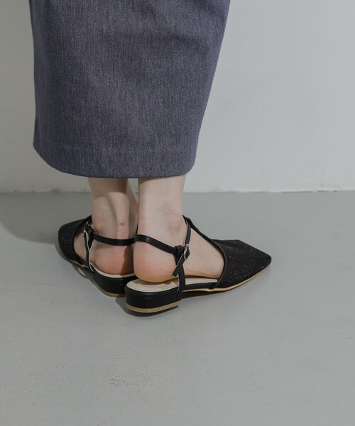 SENSE OF PLACE by URBAN RESEARCH（センスオブプレイスバイアーバンリサーチ）の「Tストラップメッシュサンダル（その他シューズ・レディース・BLACK/SILVER/GOLD・S/M/L）」の7枚目の写真