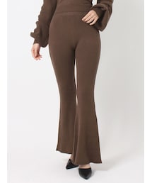 GYDA | 【SET着用可】リブニットフレアパンツ(その他パンツ)