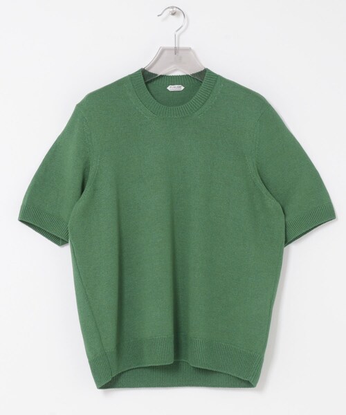 URBAN RESEARCH(アーバンリサーチ)の「PURLAM WASHI M-G TENJIKU CREW-NECK SHORT-SLEEVE(ニット/セーター・メンズ・WHITE/BLACK/GREEN/B.PURPLE/WHITE×BK/BK×WHITE・2/3)」の5枚目の写真
