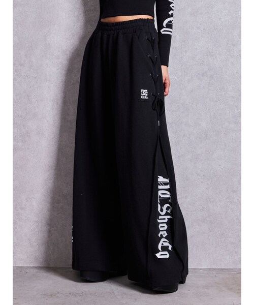 GYDA(ジェイダ)の「GYDA×DC SIDE LACE UP WIDEパンツ(スウェットパンツ・レディース・オフホワイト/ブラック/ピンク・F)」の3枚目の写真
