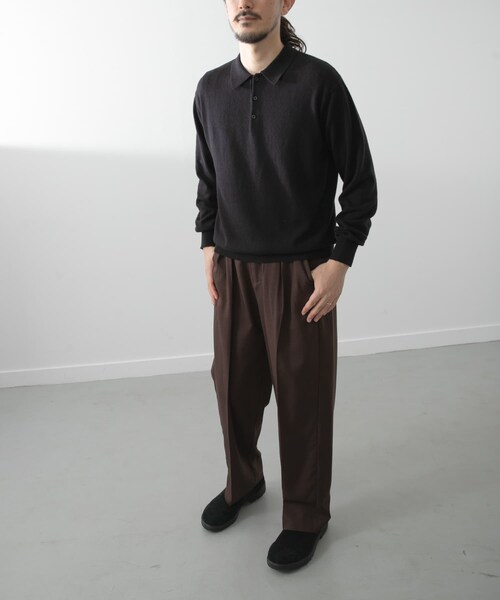 ITEMS URBANRESEARCH（アイテムズ アーバンリサーチ）の「カシミヤ×コットンポロセーター（ニット/セーター・メンズ・GRY/BRD/MOC/BLK・M/L）」の10枚目の写真