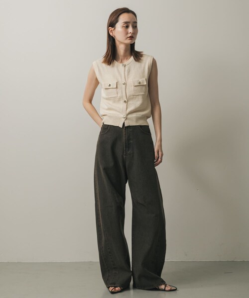 SENSE OF PLACE by URBAN RESEARCH(センスオブプレイスバイアーバンリサーチ)の「メタルボタンポケットベスト(ベスト・レディース・L.BLUE/BLACK/IVORY/BROWN・one)」の8枚目の写真