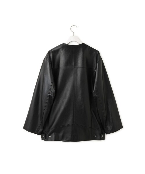 ADAM ET ROPE'(アダムエロペ)の「【IHNN(イン)】 別注Collarless Leather Jacket(ノーカラージャケット・レディース・ブラック・36/38)」の14枚目の写真