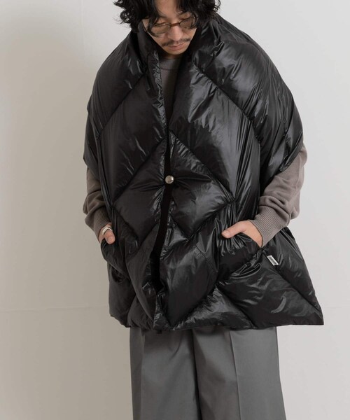 THE GOODLAND MARKET(ザグッドランドマーケット)の「『別注』KWD×ザ グッドランド マーケット GREEN DOWN STALL(マフラー・レディース・BLACK・one)」の8枚目の写真