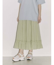 merry jenny | チェックティアードフレアスカート(スカート)