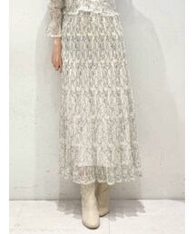 MERCURYDUO | レースシャーリングロングスカート(スカート)