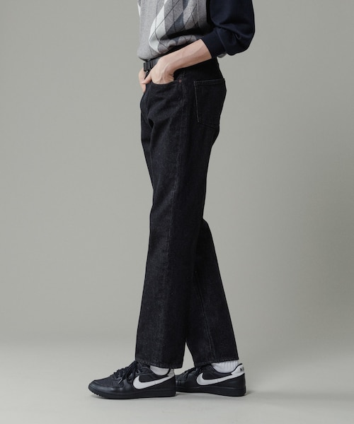 ADAM ET ROPE'(アダムエロペ)の「スリム テーパード デニムパンツ(デニムパンツ・メンズ・ブラック系/ネイビー・L/M/S)」の8枚目の写真