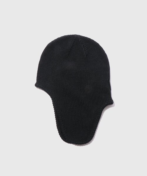 ADAM ET ROPE'（アダムエロペ）の「【BASICKS/ベイシックス】Reebok Logo Knit Ear Flap Cap（ニットキャップ/ビーニー・メンズ・ブラック・F）」の4枚目の写真