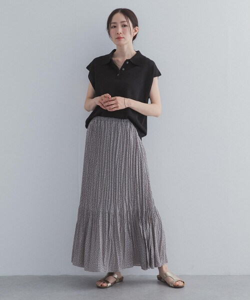 URBAN RESEARCH DOORS(アーバンリサーチドアーズ)の「フラワードットプリーツスカート(スカート・レディース・BLACK/GRAY/NAVY・Free)」の19枚目の写真